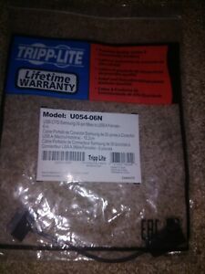 Tripp Lite U054-06N USB OTG Host Adapter Cable for Samsung Galaxy Tablet 6" 6-In