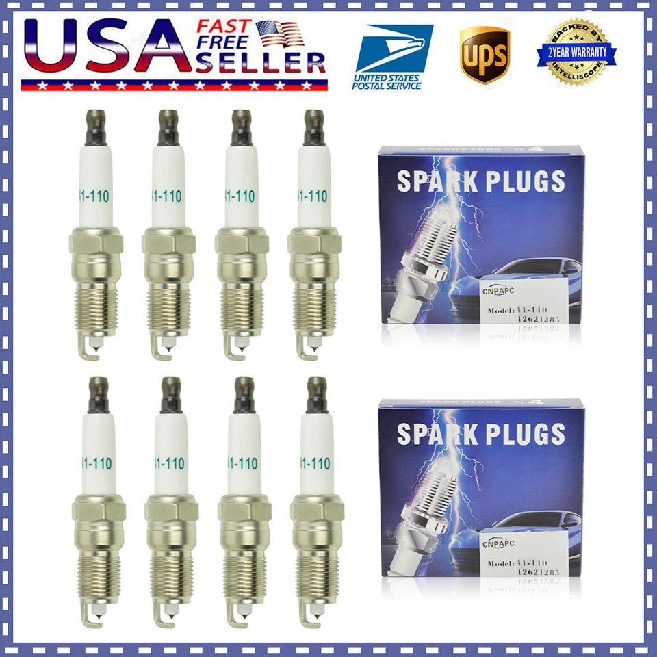 Juego de 8 bujías de iridio real CNPAPC 41-110 para GMC Chevy Buick 12621258 Foto 1 de 4