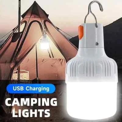 Lampada da Campeggio ricaricabile USB LED  60W luce di emergenza campeggio pesca - Immagine 1 di 4