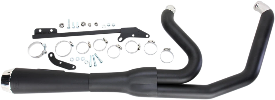Bassani Road Rage 2-Into-1 Black Short Megaphone Exhaust 2006-2017 Dyna 13122J - Image 1 of 1