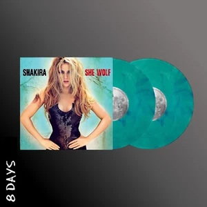 Shakira - She Wolf - Sea Glass & Turquoise Swirls Vinyl - Same Day Dispatch - Picture 1 of 1