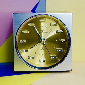 Vintage - Retro Square Tokyo Tokei  Mechanical  Alarm Clock  Needs Servicing - Picture 1 of 9