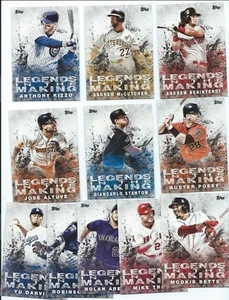 Lote de 11 tarjetas Topps Legends in the Making 2018 - Imagen 1 de 1
