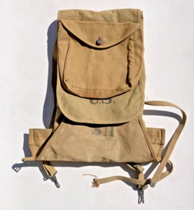 WW1 US Army Military M1910 Haversack Backpack Field Gear Equipment - Bild 1 von 7