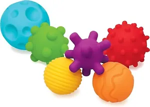 Infantino Textured Multi Ball Set 6m+ Baby sensory  Toys exploration Toy 6 Pack - Picture 1 of 3