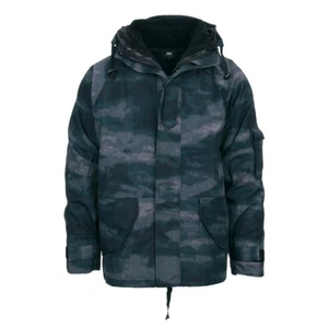 ECWCS Waterproof Windproof Jacket With Removable Fleece A-TACS LE Night Camo  - Picture 1 of 4