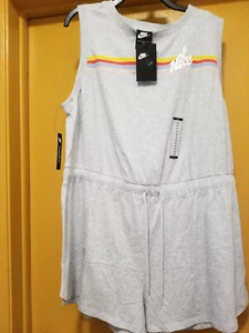 Nike Retro Striped Stripe Romper New With Tags Athletic Casual Athleisure Plus S - Picture 1 of 4