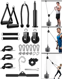 Weight Cable Pulley System for Home Gym, Durable Cable Pulley Attachments for Ga - Picture 1 of 7