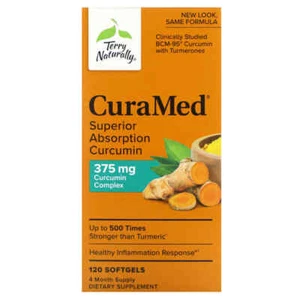 3 X Terry Naturally, CuraMed, 375 mg, 120 Softgels - Picture 1 of 3