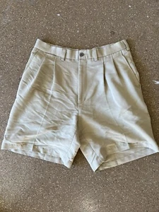 Ping Mens Golf Shorts 32 Waist Beige Cotton Blend Pockets Embroidered Logo - Picture 1 of 6