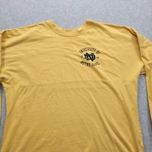 University of Notre Dame 1842 Original League Men's Medium Yellow T-Shirt - Picture 1 of 15