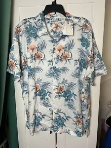 Camisa Floral Cubavera Hawaiana Para Hombre Talla XL Con Botones Manga Corta Nueva - Imagen 1 de 8