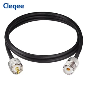 UHF PL259 Male to SO239 Female Low Loss Coaxial Cable 10ft/3m RG58 for CB Radio - Picture 1 of 6