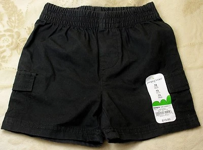 Pantalones Cortos Negros Jumping Beans Niños Pequeños Cintura Elástica 12mo Foto 1 de 4