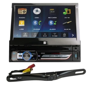 Dual Car Stereo Single DIN Bluetooth 7" Flip Out Touchscreen Rear view Camera 1 - Picture 1 of 8