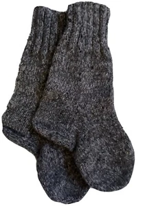 SOCKS  HAND KNITTED NEW 100% MERINO WOOL Unisex 8-9 size  - Picture 1 of 4