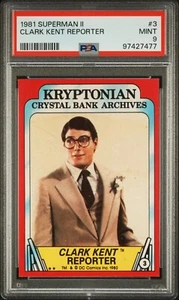 1981 Superman 2 #3 Clark Kent Reporter Topps Christopher Reeves Psa 9 MT None ^ - Picture 1 of 2