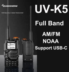 Quansheng UV-K5 Two Way Radio 50-600MHz 200Ch Air Band Walkie Talkie 5W UHF VHF - Picture 1 of 6