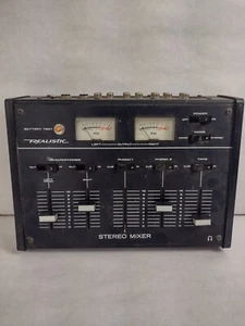 Realistic Stereo Mixer Model 32-1100a Radio Shack w meters No Power Cord  - Picture 1 of 7