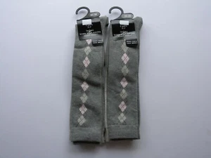 Ladies 4 pairs Grey Argyle Knee Socks Deal Offer Plain Christmas Autumn Comfy - Picture 1 of 2