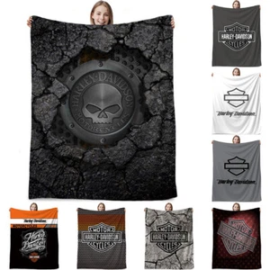 Harley Motorcycle Series Blanket, Nap Blanket, Sofa, Air Conditioning Blanket - Picture 1 of 19