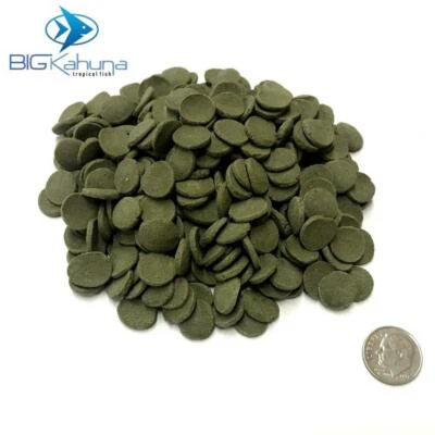 BIG KAHUNA SINKING SPIRULINA ALGAE WAFERS TROPICAL FISH FOOD - 12 mm - 1/2"