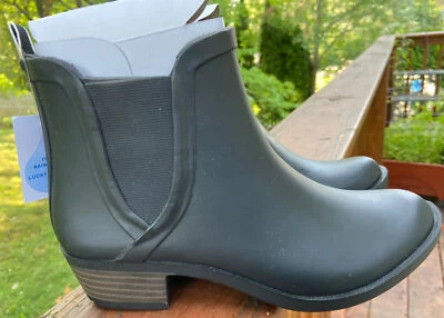 Botas de Lluvia LUCKY BRAND Negras Chelsea Basel H20 Punta Redonda para Mujer Talla 7 Nuevas con Etiquetas Foto 1 de 4