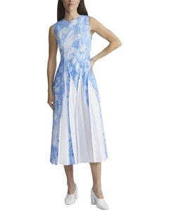 Lafayette 148 New York Pleated Midi Dress Women's - Picture 1 of 11