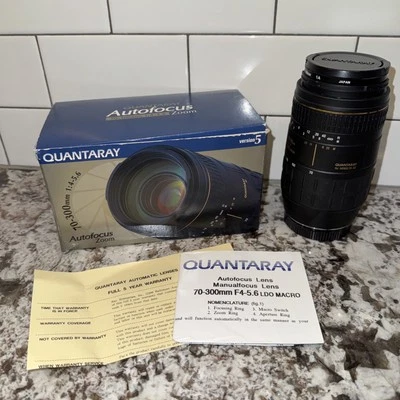 Quantaray 70-300mm F4-5.6 Autofocus Zoom LDO for MINOLTA AF 25-166-4546 Box Lens - Image 1 of 4