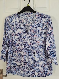 Top donna Dash multicolore scollo a V manica 3/4 taglia 20 ottime condizioni - Foto 1 di 6