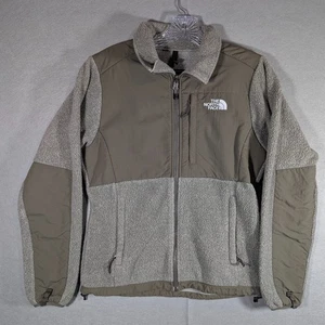The North Face Denali Jacket Womens XS Tan Brown Colorblock Fleece Full Zip Y2K - Picture 1 of 12