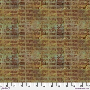 Alphabet City, Rust - Seth Apter, On Your Mark, 100% Quilt Cotton By The Yard - Picture 1 of 3