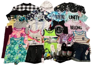 Girls All NWT Justice Clothing Lot New Size 12 14 Shorts Shirts Hoodie 25 Pieces - Picture 1 of 18