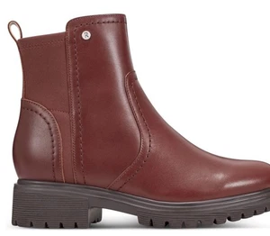 NUOVI stivaletti Rockport donna Isalina suola a strappo in pelle marrone taglia 10 - Foto 1 di 8