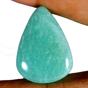 30.00Cts Untreated Natural Green Amazonite Pear Cabochon Loose Gemstone - Picture 1 of 2