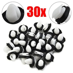 17mm Car Door Trim Panel Clips Door Trim Clips White + Black Practical - Picture 1 of 12