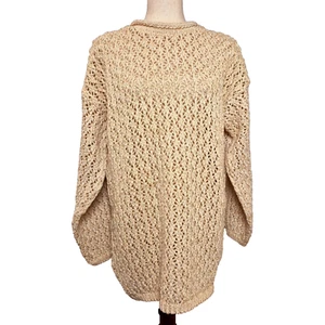 NWOT Harot Womens Long Sleeves One Size Metallic Textured Heavy Gold A861V - Picture 1 of 15