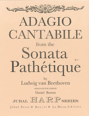 Beethoven Adagio Cantabile Sheet Music Harp 1995 Daniel Burton Sonata Pathetique - Image 1 of 4