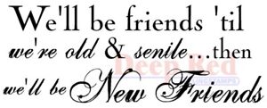 Deep Red Stamps Old and New Friends Rubber Cling Stamp