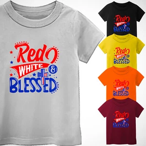 Cross Blesseds Kids T-Shirt God Faith Christian Religious USA American Gift Tee - Picture 1 of 14