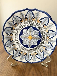 I. Godinger & Co Cobalt Blue Hand Painted 10 Inch Plate No Crazing 113 - Picture 1 of 11