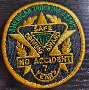 American Trucking Assns Safe Driving Award Aufnäher kein Unfall 7 Jahre bestickt - Bild 1 von 4