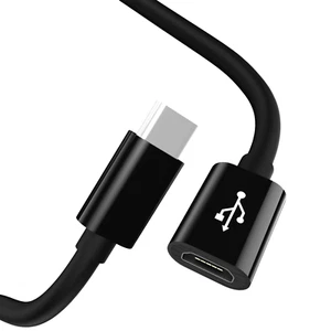 MICRO USB to USB-C TYPE C MALE BLACK ADAPTOR CONVERTER FOR SAMSUNG S20 S21 S22 - Picture 1 of 8