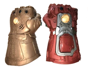 Vintage Hasbro Marvel Iron Man & Avengers Infinity Wars Thanos Gauntlets Working - Picture 1 of 9