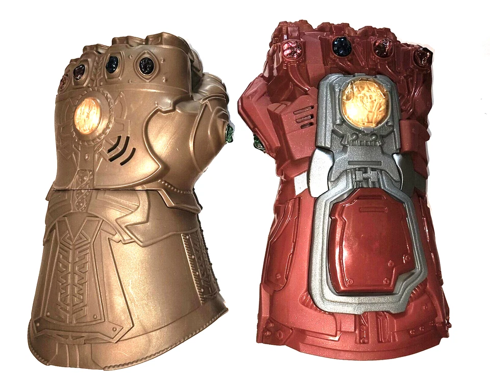 Vintage Hasbro Marvel Iron Man & Avengers Infinity Wars Thanos Gauntlets Working - Image 1 of 4