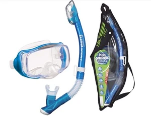 Combo de mascarilla de purga hiperseca 3D TUSA Imprex y snorkel seco USADO perfecto - Imagen 1 de 11