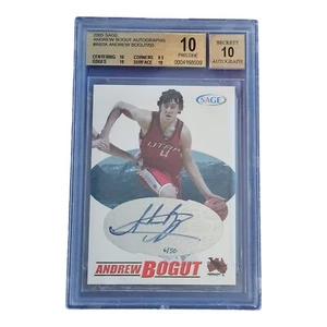 2005 Sage | Andrew Bogut | Rookie RC Autograph | SP #'d /50 | BGS 10 | RARE - Picture 1 of 3