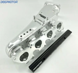 Colector de admisión Billet para riel de combustible S13 SR20 SR20DET 76 mm juego de cuerpo de acelerador Sil - Imagen 1 de 8