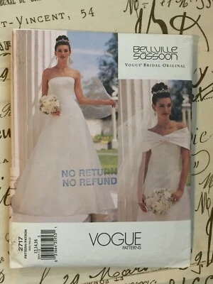 Vogue Sewing Pattern 2717 Bellville Sasson Wedding Dress Size: 12-14-16 Uncut FF - Image 1 of 4