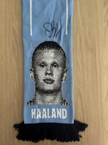 ERLING HAALAND MANCHESTER CITY SCARF BAS BECKETT - Picture 1 of 8